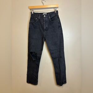 Agolde Charcoal Black High-Rise Jeans